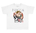 Tech Grey Jordan 4 sneakers goes with kids shirts
