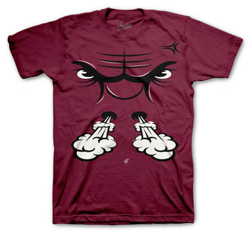 Retro 4 PSG Shirt - Raging Face - Maroon
