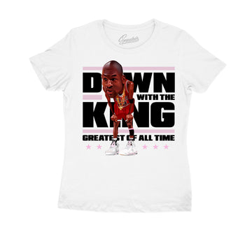 Womens Gold Hoops 6 Shirt - Kings - White