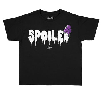 Kids Jordan 13 court purple sneaker tees match Court purple shoes