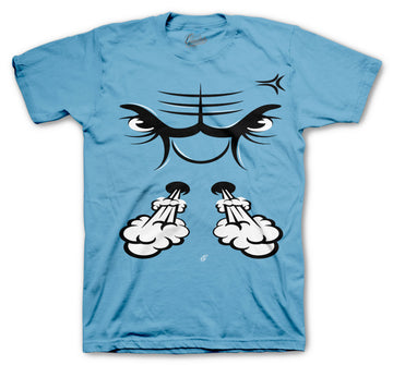 university blue Jordan 9 sneakers to go with mens tee collection
