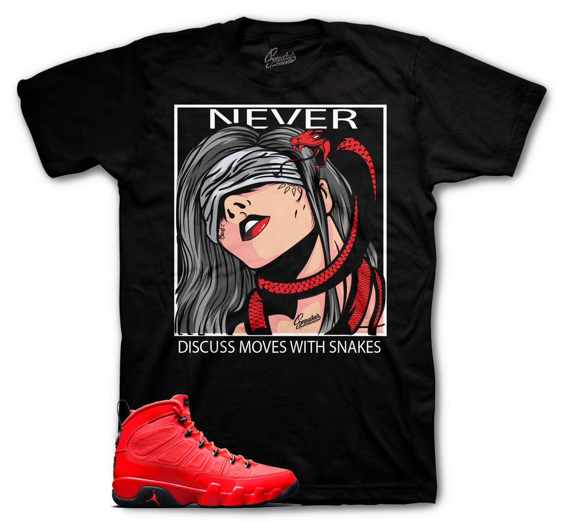 Jordan 9 Chile Red Sneaker Tees