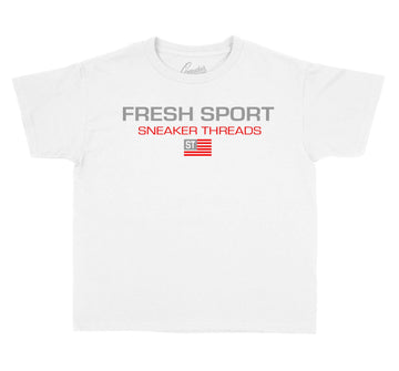 Jordan 12 Dark Grey freshest tees for kids to match sneakers