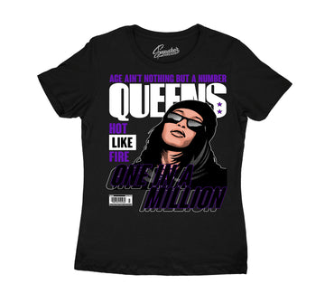 Womens Jordan 13 court purple sneaker tees match Court purple shoes