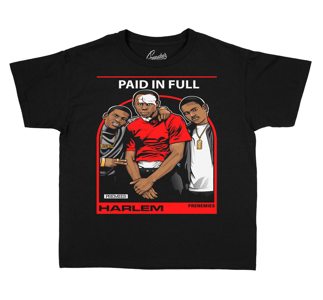 Kids Jordan retro 4 red thunder  shirt to match perfect Thunder 4s