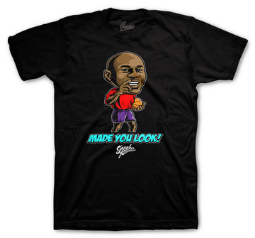 Retro 5 Top 3 Shirt - Made You Look - Black