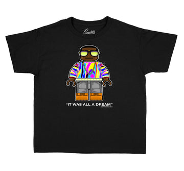 Kids t shirts to match the Jordan what the 5 sneaker collection