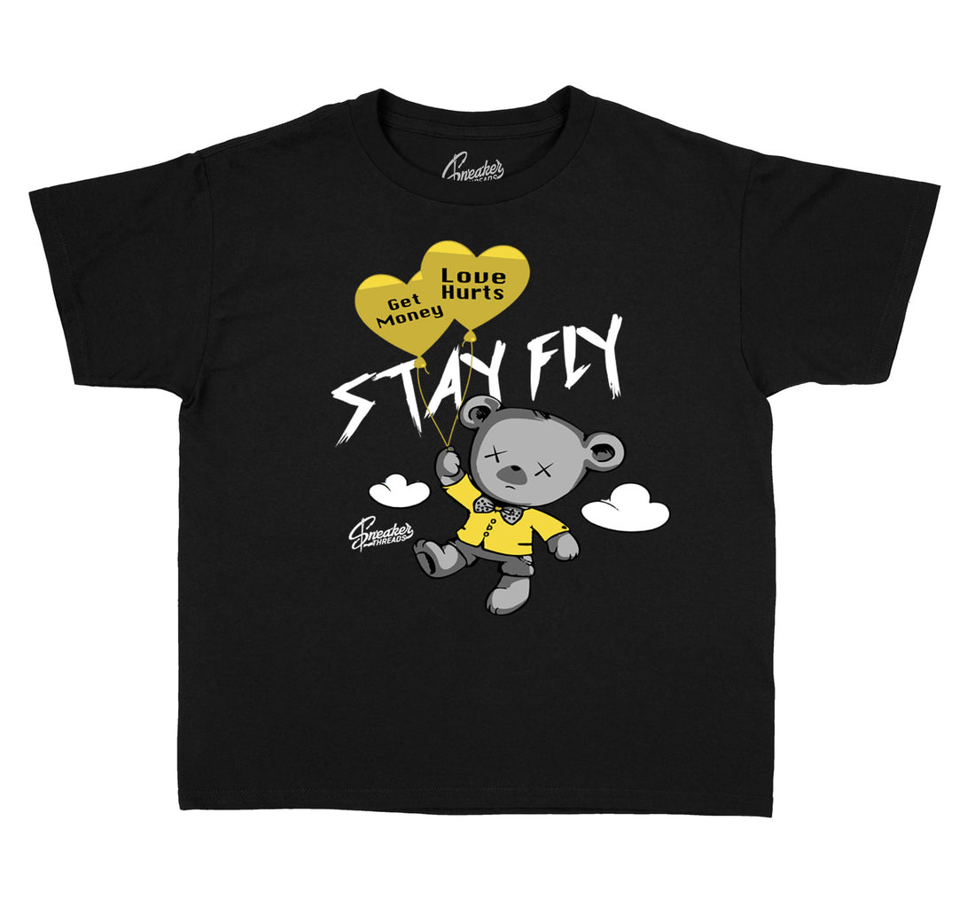 Shirt collecti for kids to match the jordan 4 lightning sneaker collection