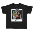 Kids shirts match Jordan 11 cool grey shoes. Boys Retro 11 cool grey
