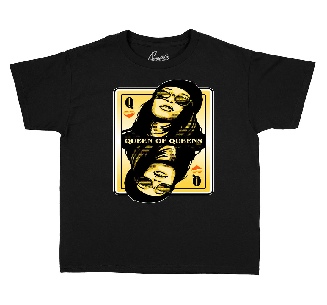 Kids tee collection matching with mens Jordan 9 uni gold shoe collection
