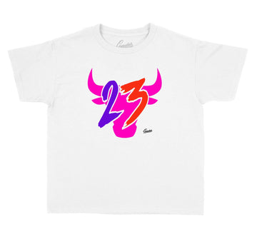 Sneaker collection has matching kids tees matching perfectly