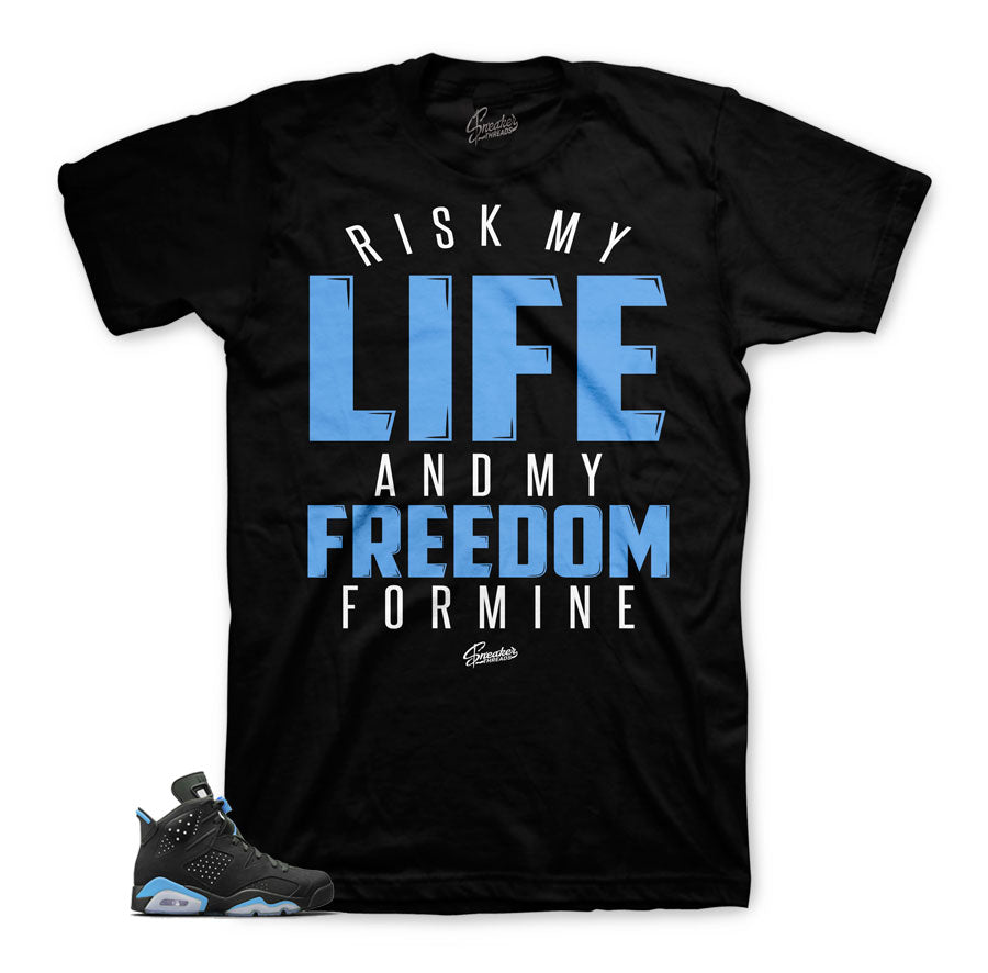Jordan 6 UNC shirts match retro 6's | University blue retro 6 tee.