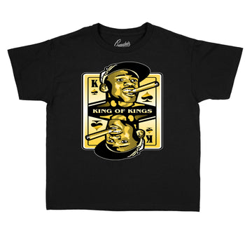 Jordan 9 uni gold sneaker collection kids t shirts collection