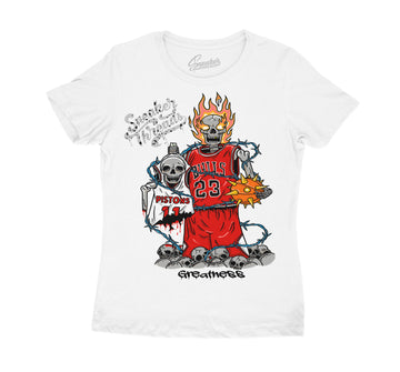Womens White Oreo 4 Shirt - Finish Him - White