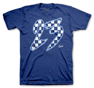 Retro 12 Indigo Shirt - Checkered - Stone Blue