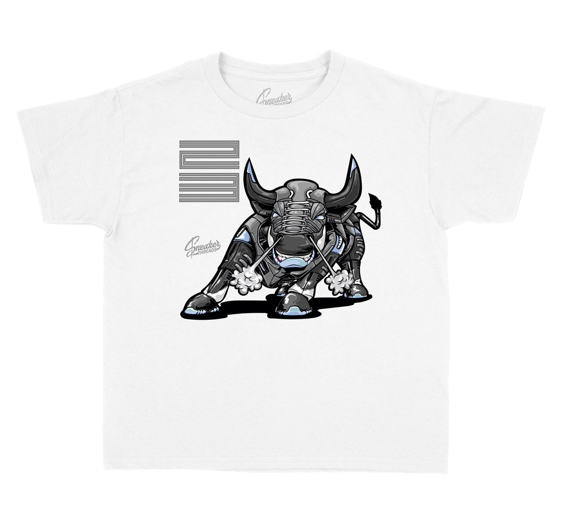 Kids shirts match Jordan 11 cool grey shoes. Boys Retro 11 cool grey