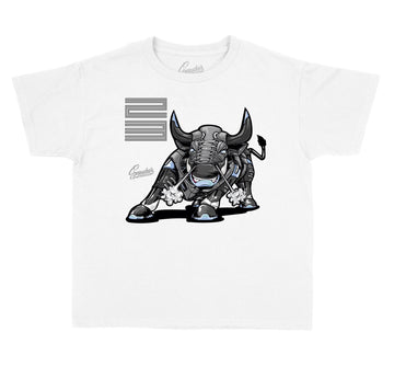 Kids shirts match Jordan 11 cool grey shoes. Boys Retro 11 cool grey