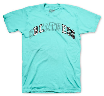 Jordan 5 Island Greeen Mint stitch shirts to match fit