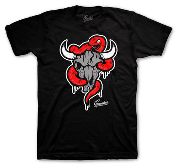Retro 1 Satin Snake Shirt - Bull Snake - Black