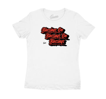 ladies shirt collection matching lava Foamposite sneakers