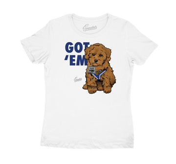 Womens Midnight Navy 1 Shirt - Got Em - White