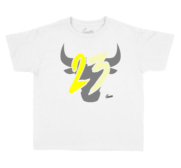 kids collection has matching collection of sneakers Jordan 6 citron tint.