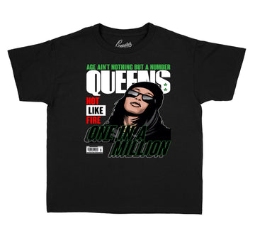 Kids Lucky Green 1 Shirt - Queens - Black