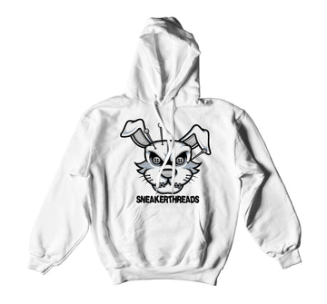 Retro 1 Neutral Grey Hoody - ST Hare - White