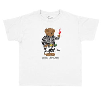 Cute Bear Kids sneaker shirt to match Jordan 11 Metallic Silver