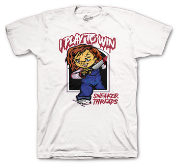 Retro 5 Pink Foam Shirt - Play To Win - White