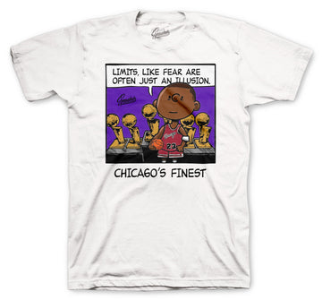 Retro 12 Dark Concord Shirt - Finest Peanut - White