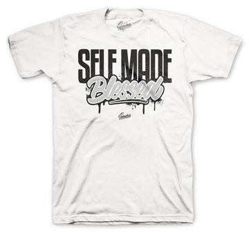 Retro 1 Neutral Grey Shirt - Self Made - White