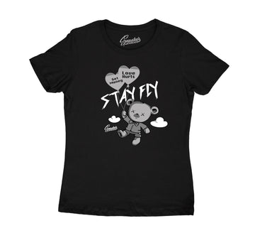 Womens Black Cat 4 Shirt - Money Over Love - Black