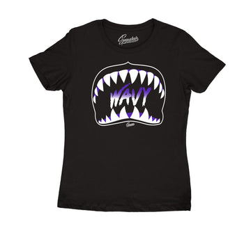 Womens Dark Concord 12 Shirt - Wavy - Black