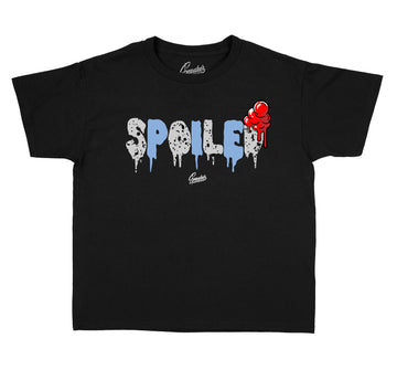 kids t shirt collection designed to match Jordan 4 uni blue collection