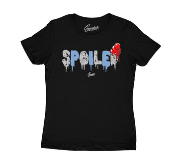 University Blue Jordan 4 sneaker collection to match with womens t shirt collection