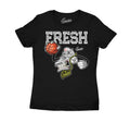 White Oreo Jordan 4 sneaker collection to go with ladies shirt collection