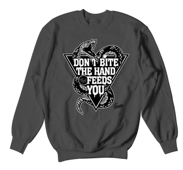 grey sweaters match the foamposite mini swoosh sneaker collection | Mens crewnecks