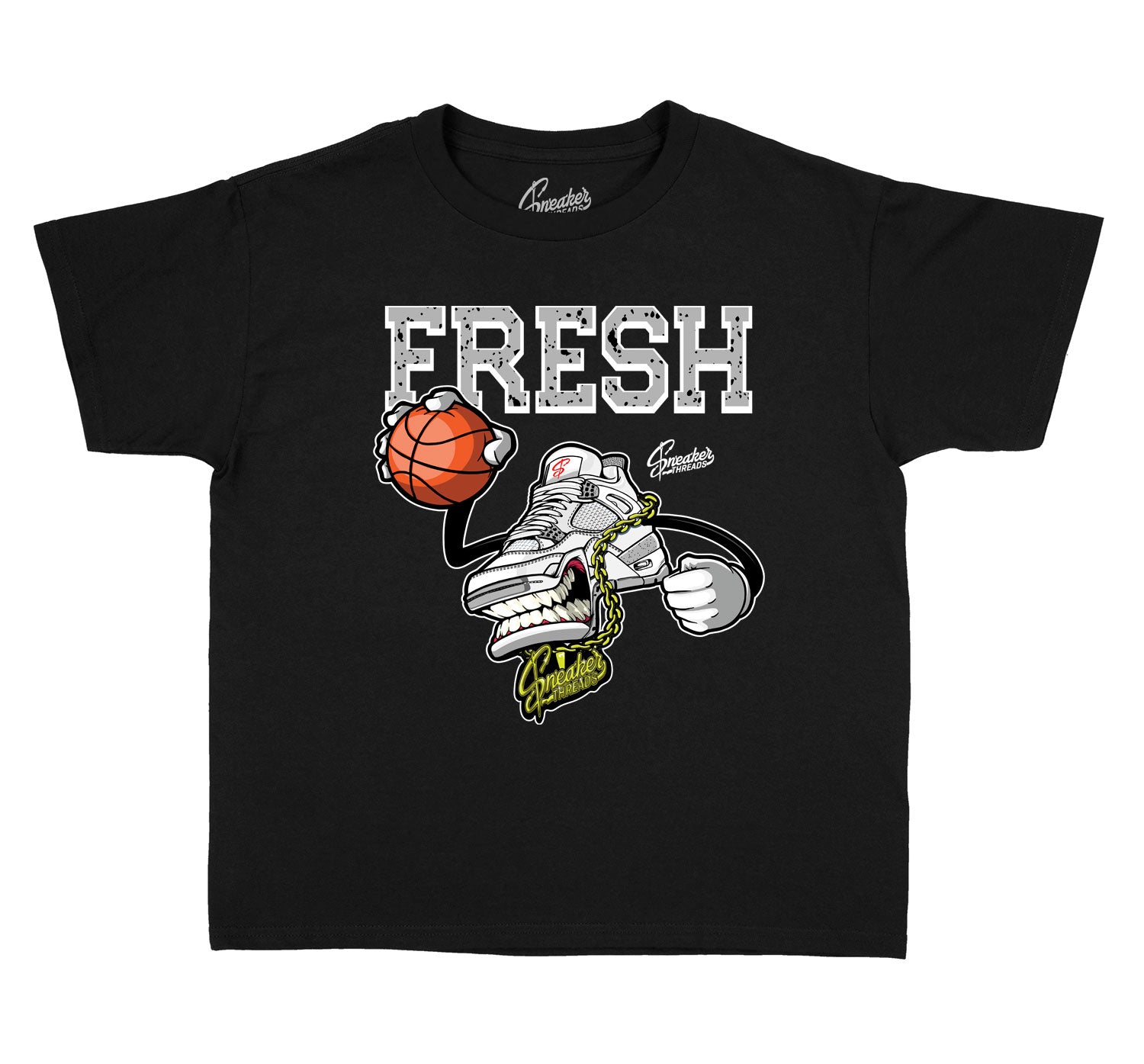 Kids tees to match with Tech Grey Jordan 4 sneaker collection