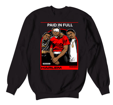 Retro 4 Red Thunder Sweater - Frenemies - Black