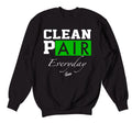 Jordan 1 pine green sneaker sweaters match sneakers.