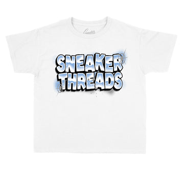 Legend Blue Jordan 11 sneaker collection has matching kids shirt collection