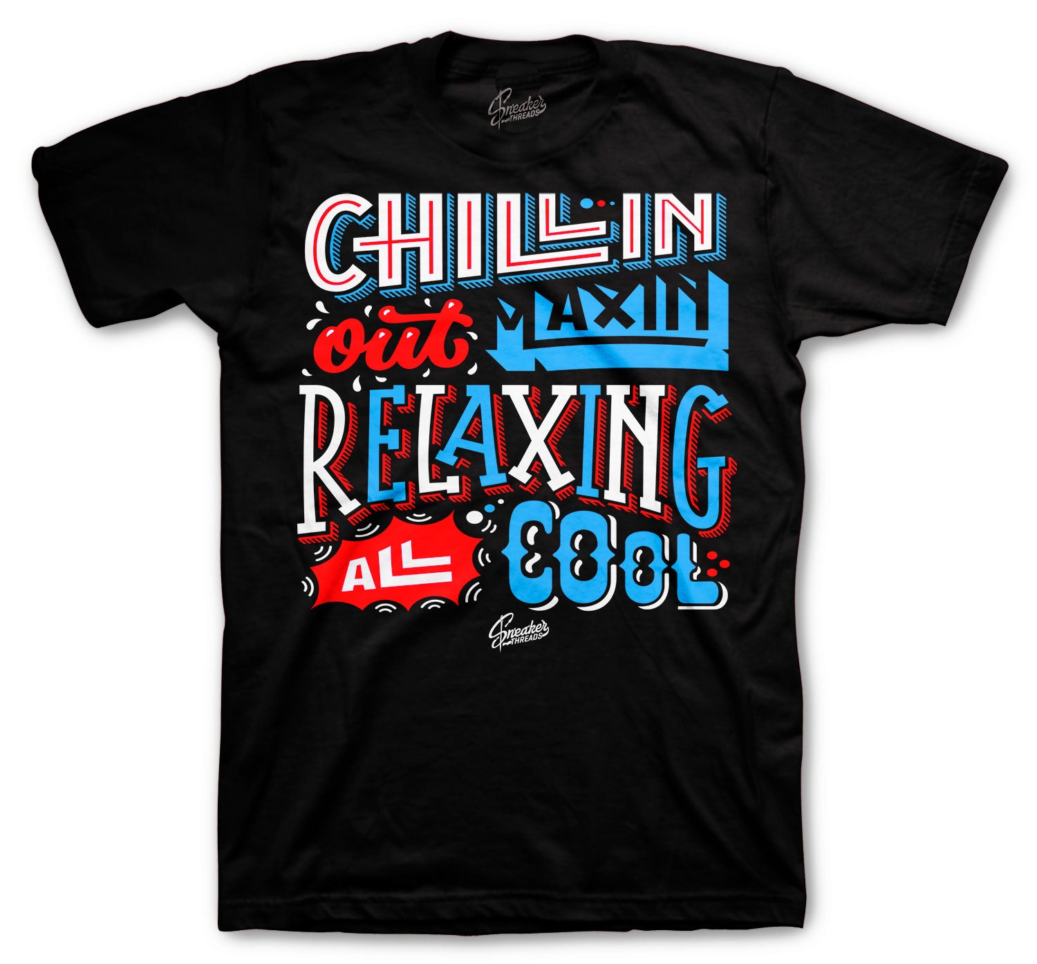 Retro 1 NC To CHI Shirt - Chillen Relaxin - Black
