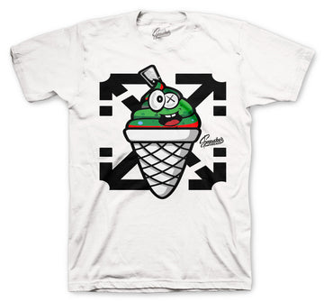 Retro 1 Lucky Green Shirt - Lucky Charm - White
