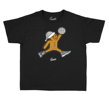 Kids shirts match Jordan 11 cool grey shoes. Boys Retro 11 cool grey