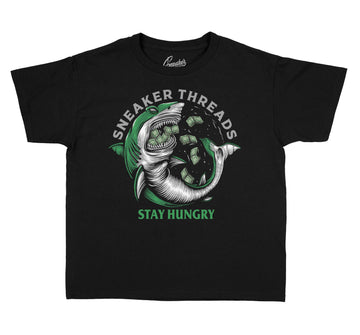 Kids Pine Green 3 Shirt - Stay Hungry - Black