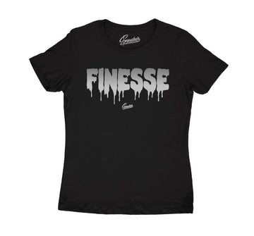 Jordan Womens Metallic Silver 11's matching sneaker shirts