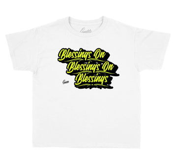 Yeezy Boost 350 yeezreel sneaker collection matching kids shirts