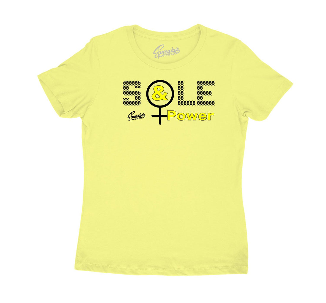 ladies t collection has matching sneaker collection Jordan 6 citron tint collection