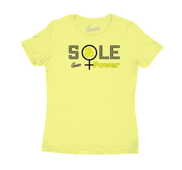 ladies t collection has matching sneaker collection Jordan 6 citron tint collection